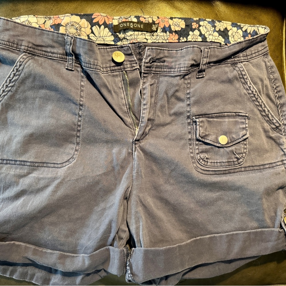 Women's Navy Blue Casual Shorts